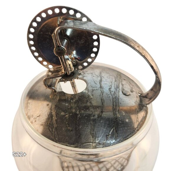 Vintage 1930 -40s Androck Egg Mayo Mixer Glass & Metal With Wooden Handle - Picture 10 of 11